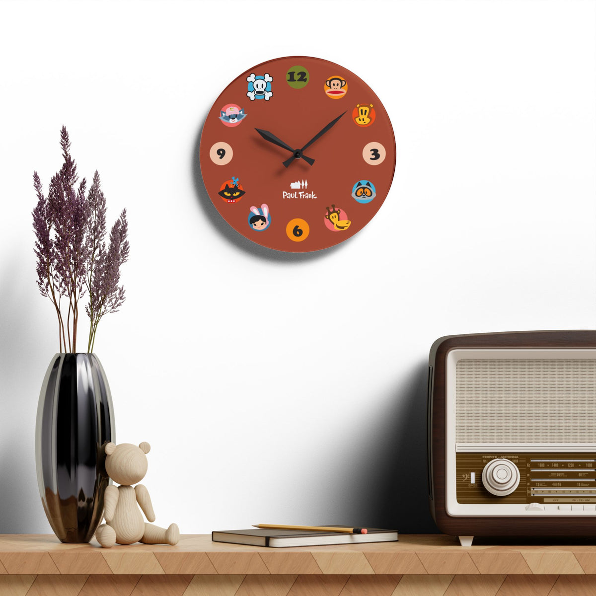 Julius &amp; Friends Acrylic Wall Clock