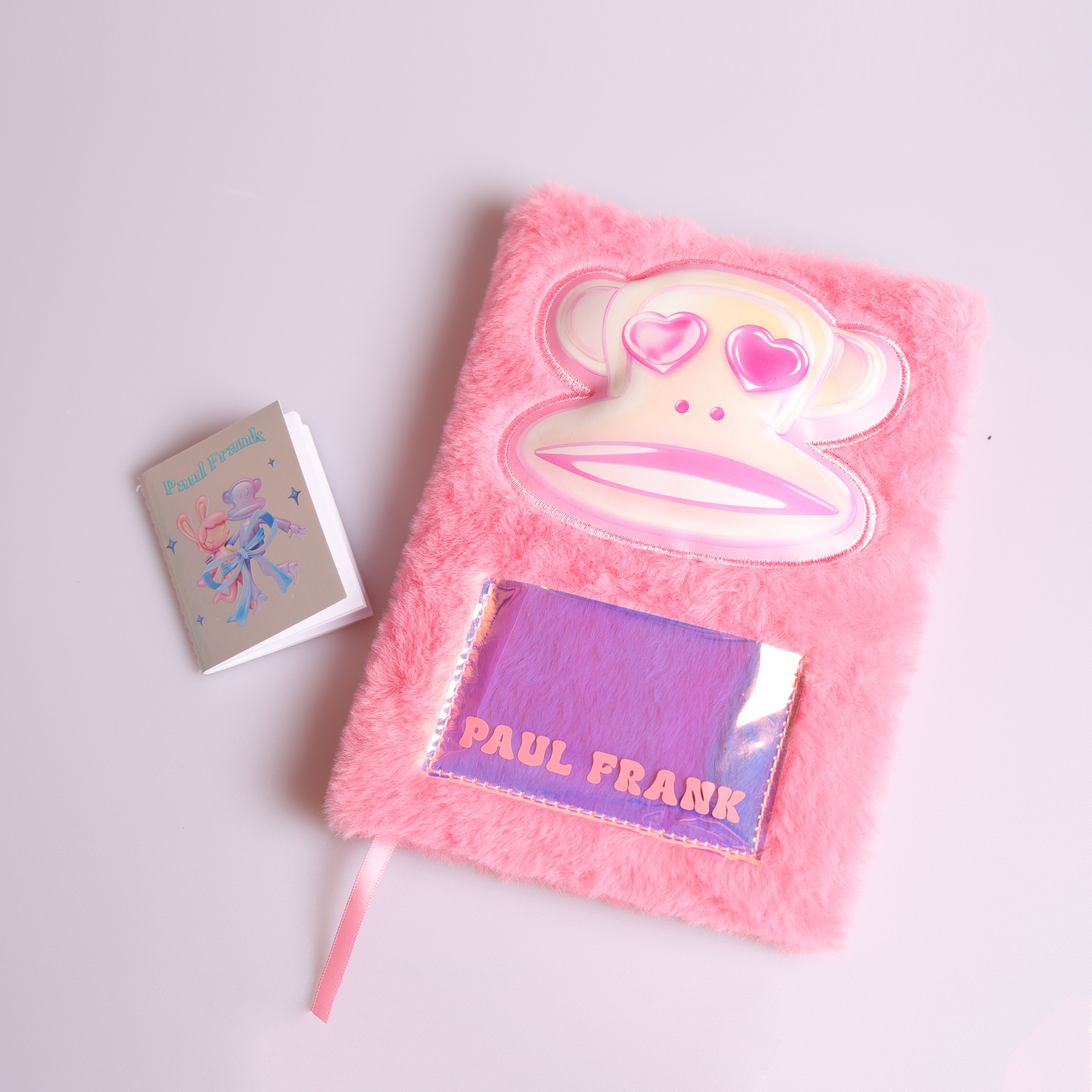 Pink Julius Plush Hardcover Notebook Set