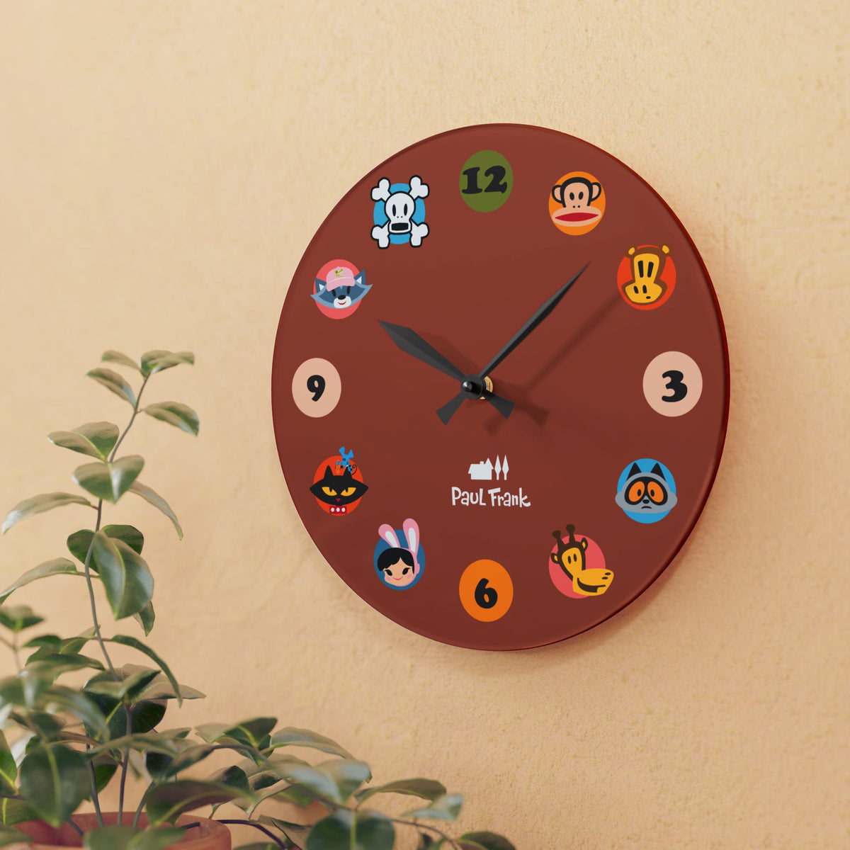 Julius &amp; Friends Acrylic Wall Clock