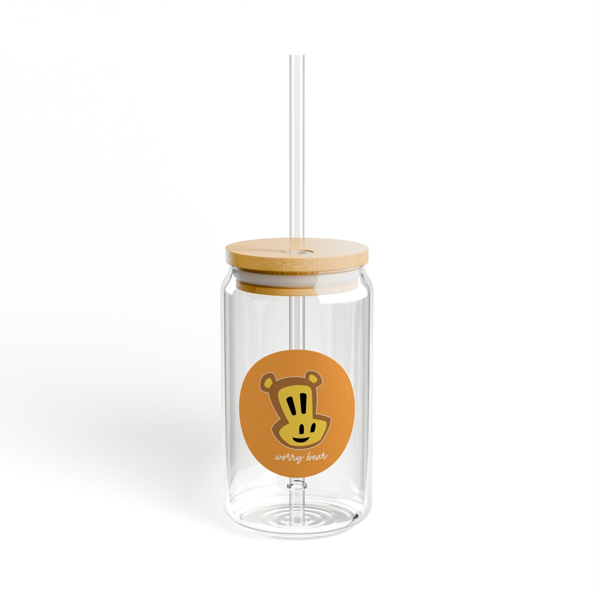 Worry Bear Glass Sipper