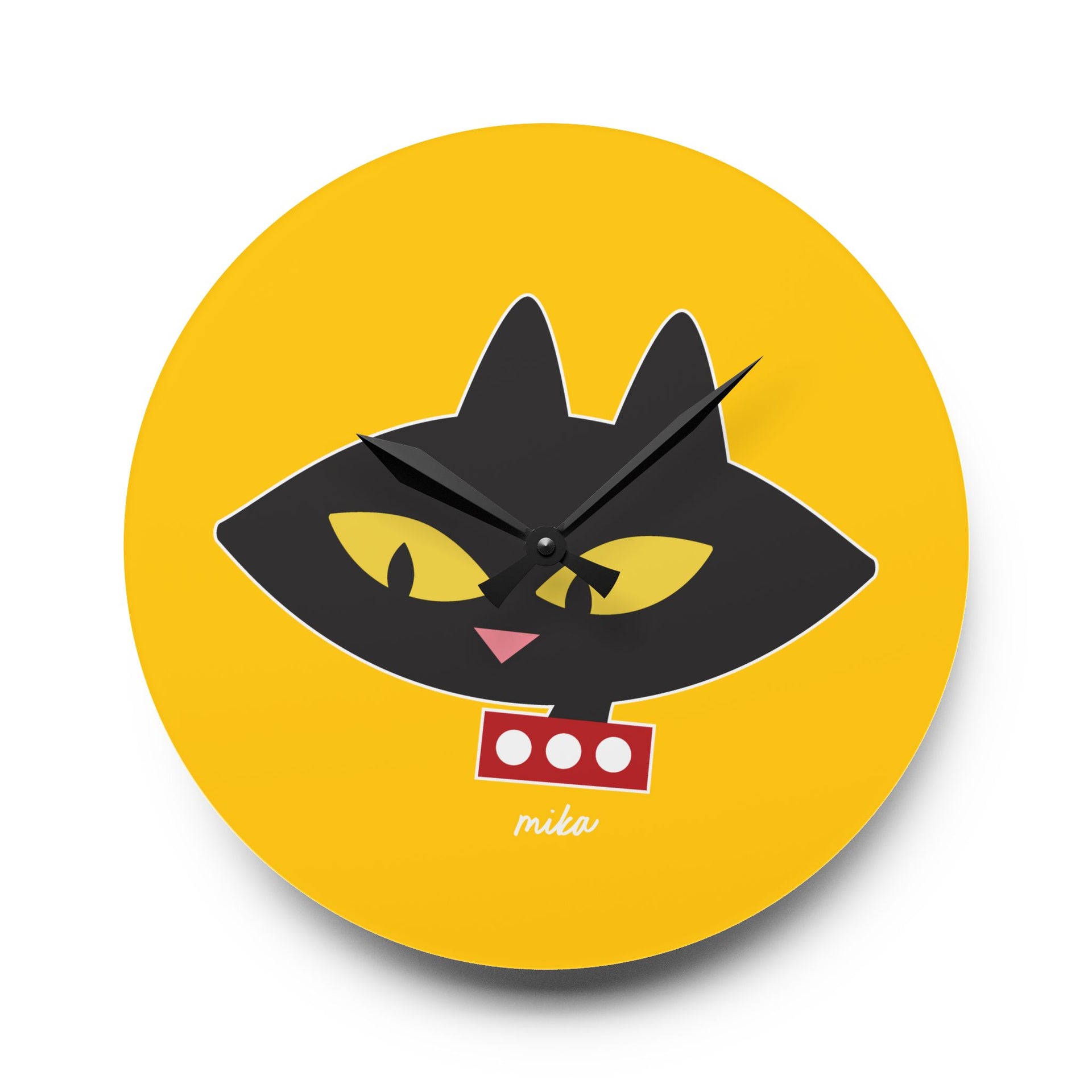 Mika Cat Acrylic Wall Clock