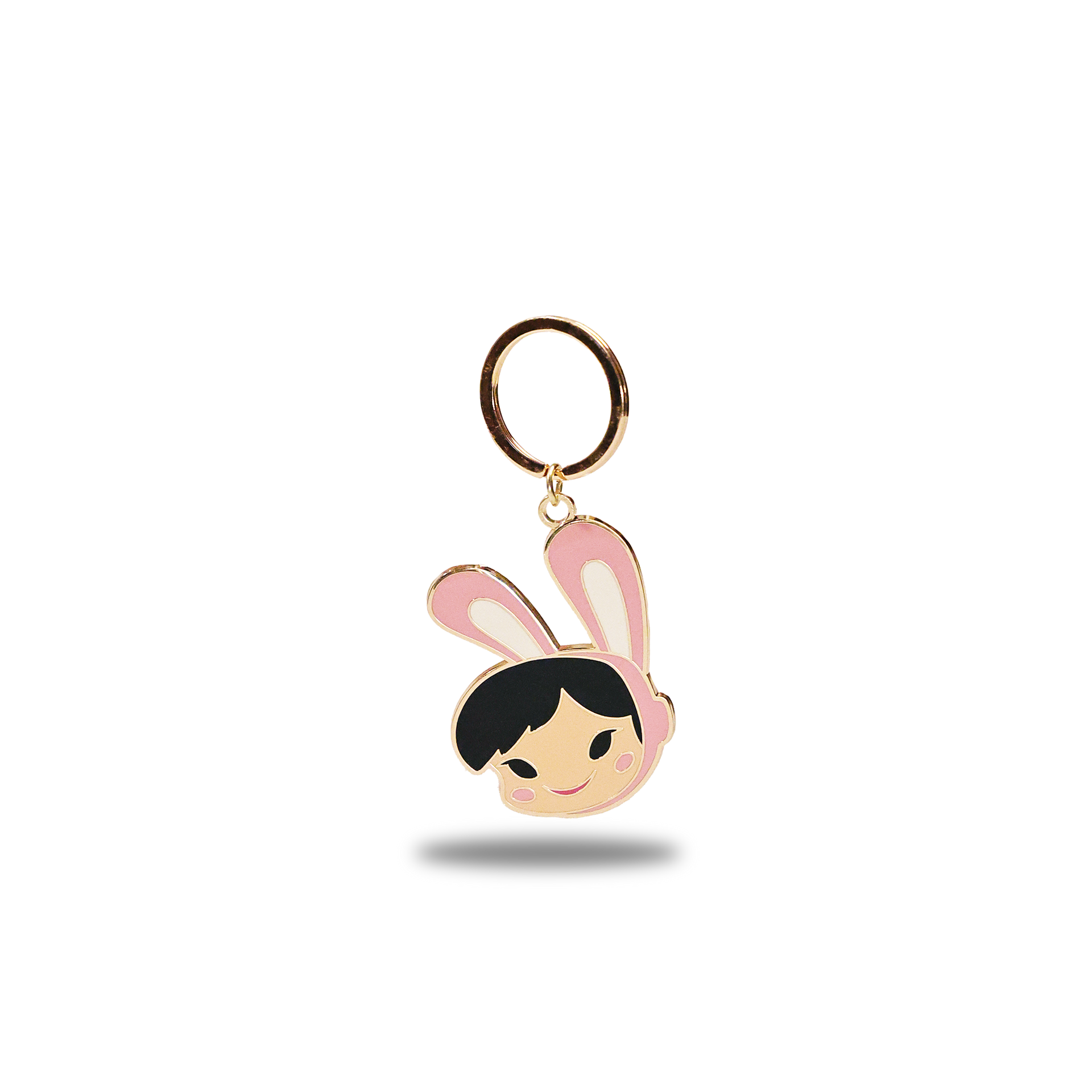Bunny Girl Metal Keychain