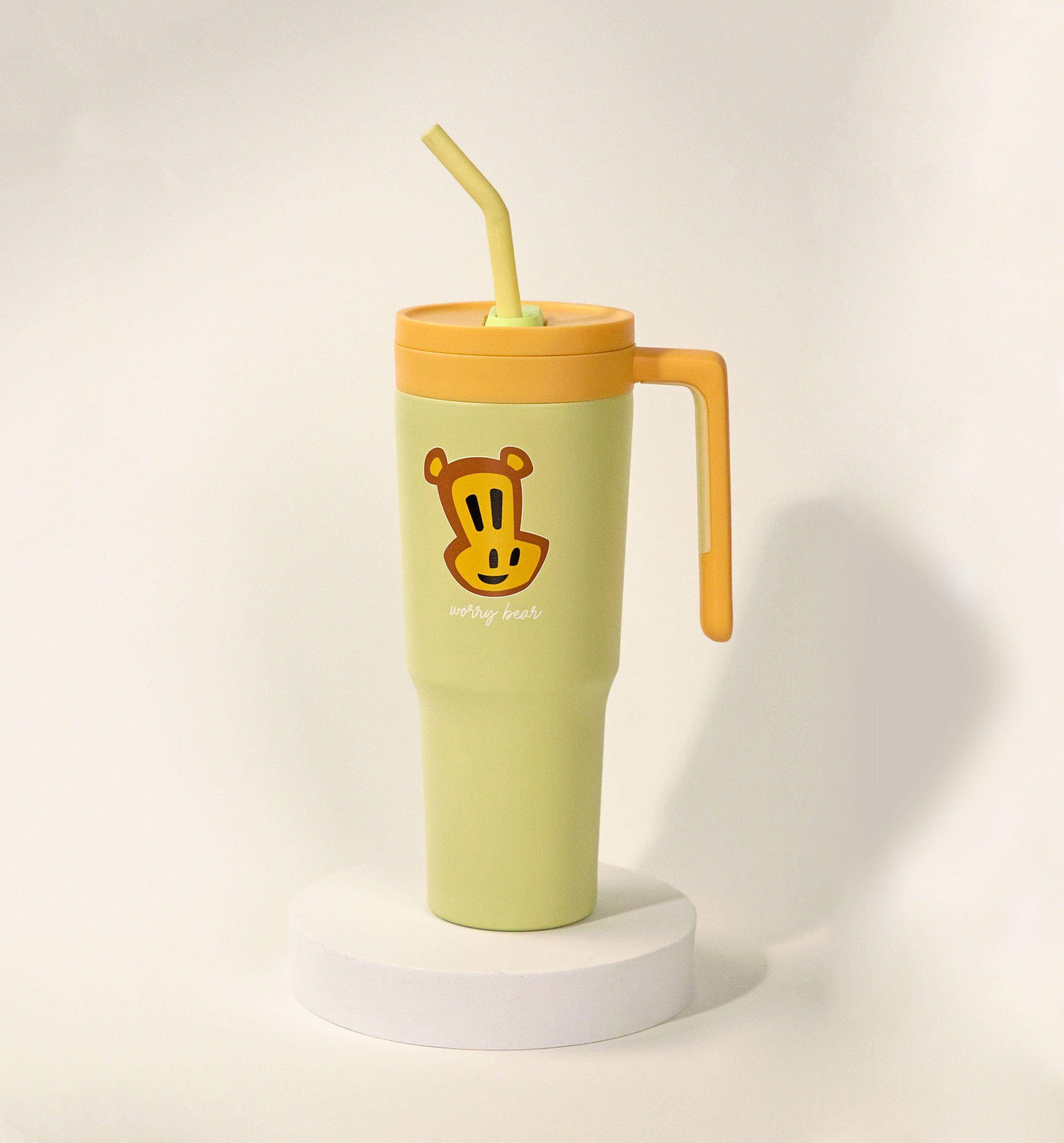 Yellow Large-capacity Outdoor Insulated Cup