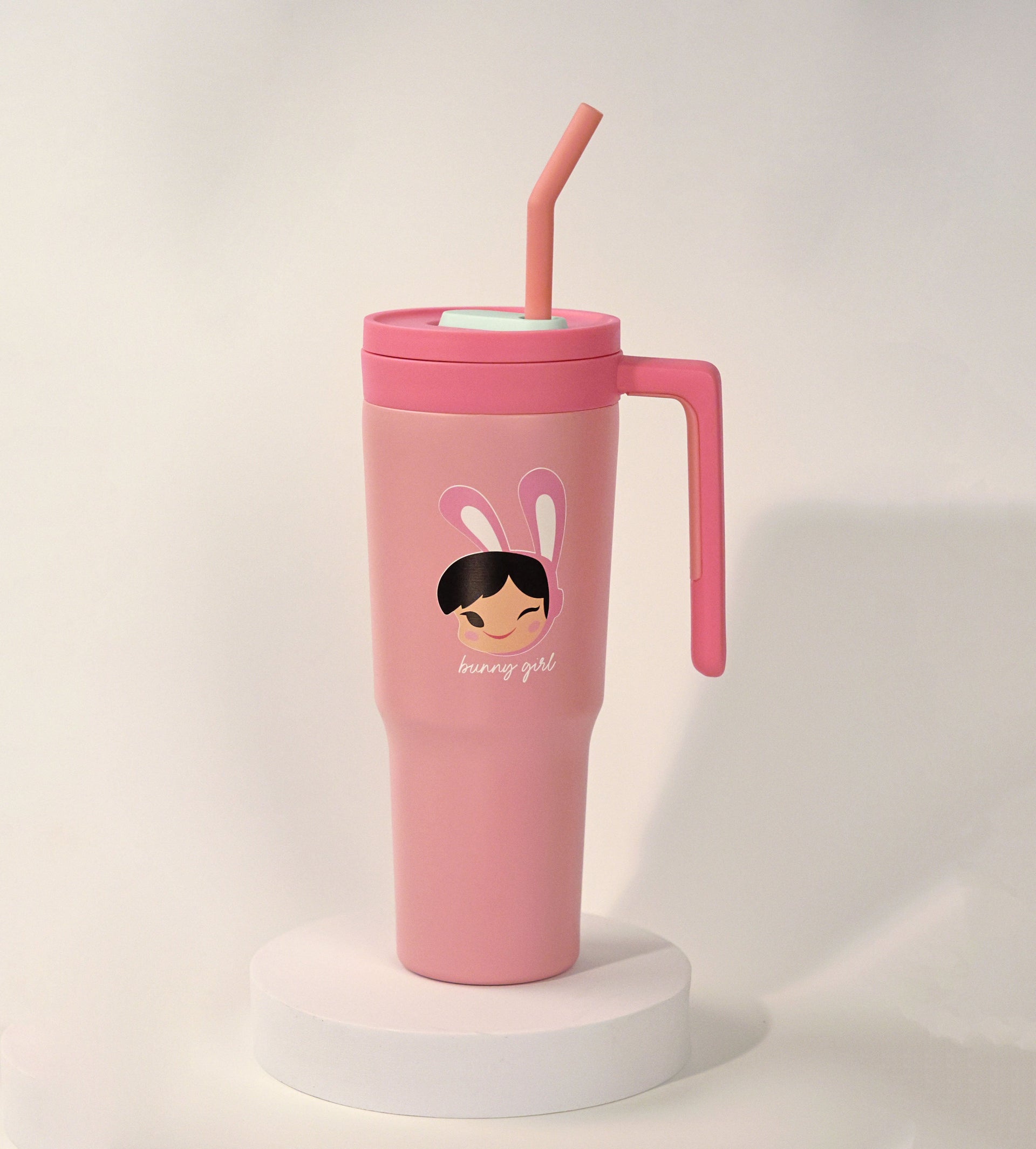 Pink Large-capacity Outdoor Insulated Cup
