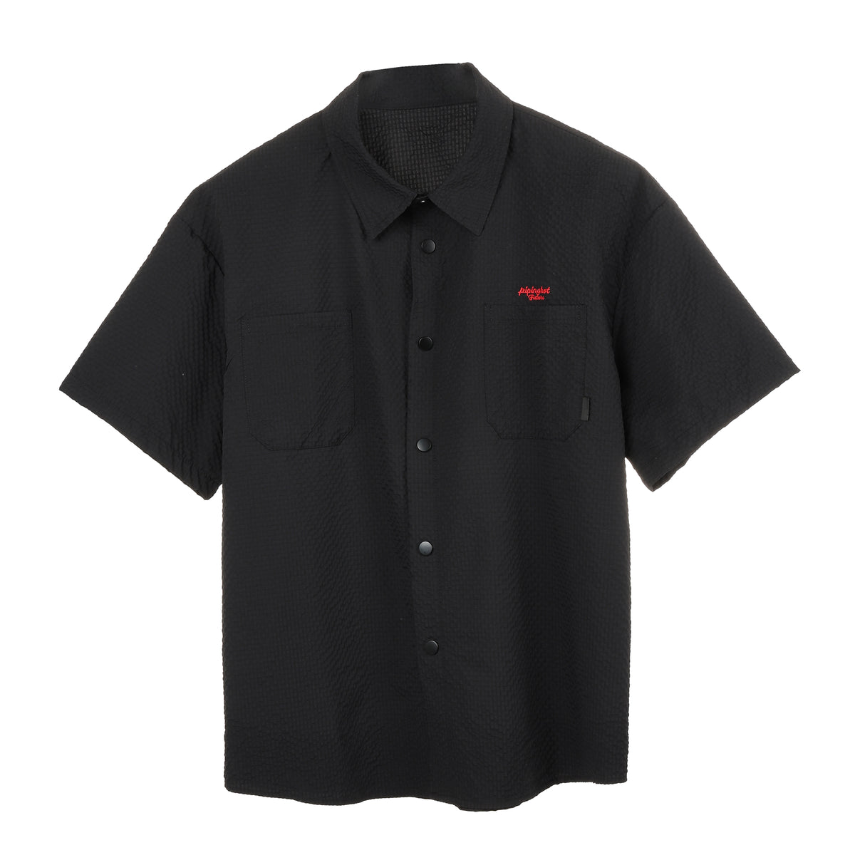 Piping Hot Future Men's Black Shirt and Shorts Set Flat Lay