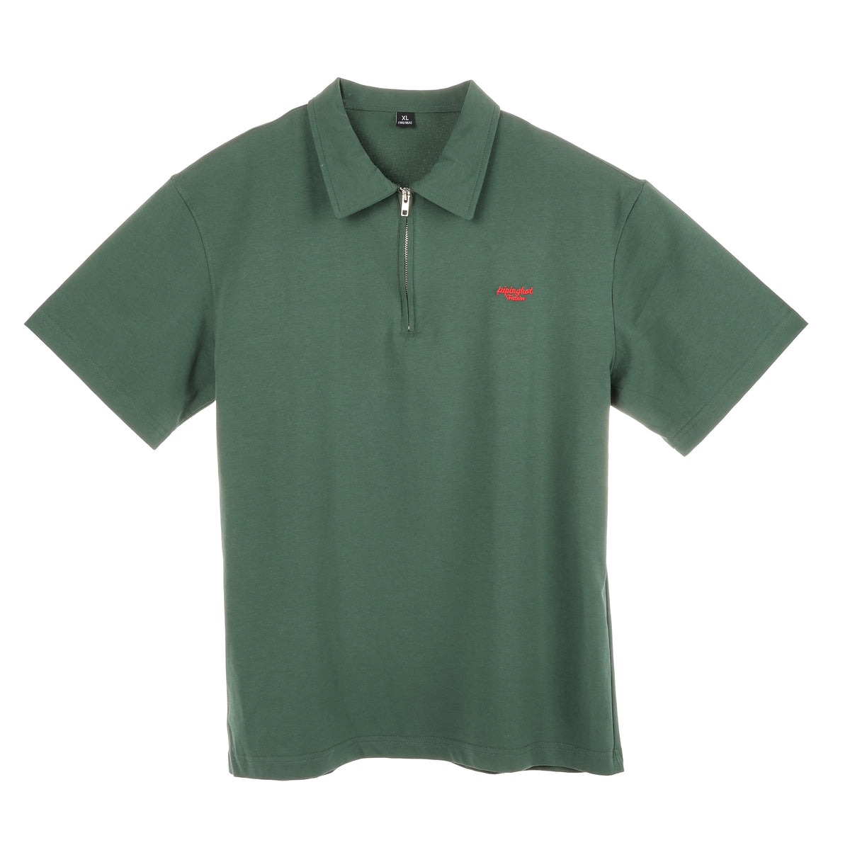 Piping Hot Future Men's Gray-Green Zip Polo Shirt – Metal Zipper Placket, Pique Mesh Fabric, Short Sleeve, Smart-Casual Top - IMG_9806.JPG