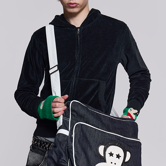 Jaded Denim Messenger Bag Paul Frank