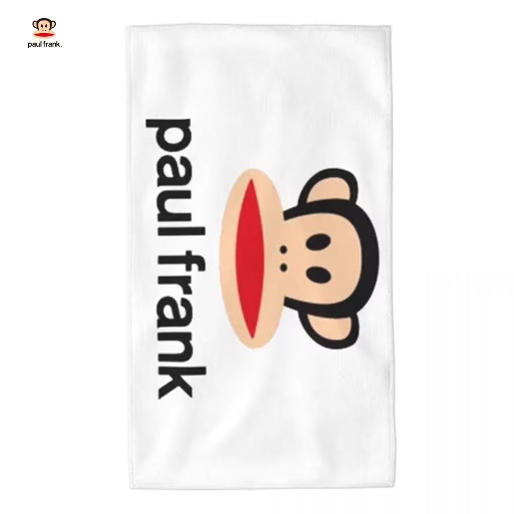 Paul Frank Julius Absorbent Quick-Dry Sports Towel – Front Flat Lay View with Logo